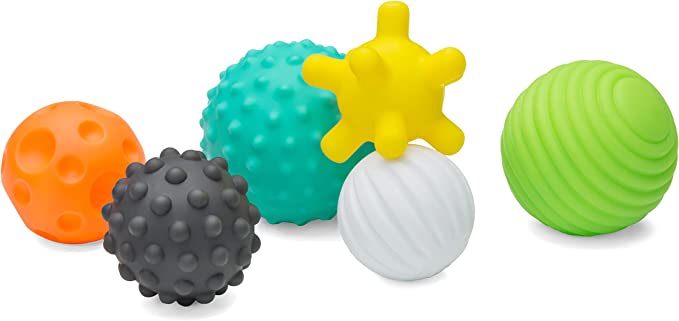 Infantino Textured Multi Ball Set - Ages 6 Months and up, 6 Piece Set