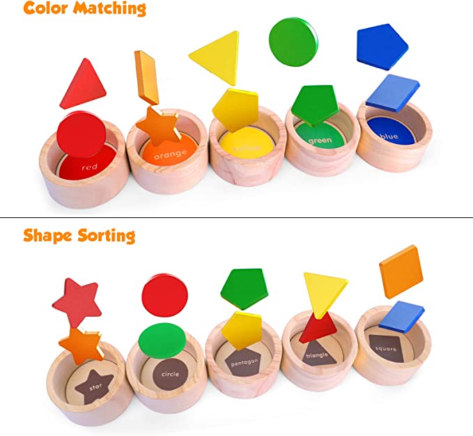 Montessori Magnetic Fishing Game - Sorting & Shape Sorter Toys for Toddlers