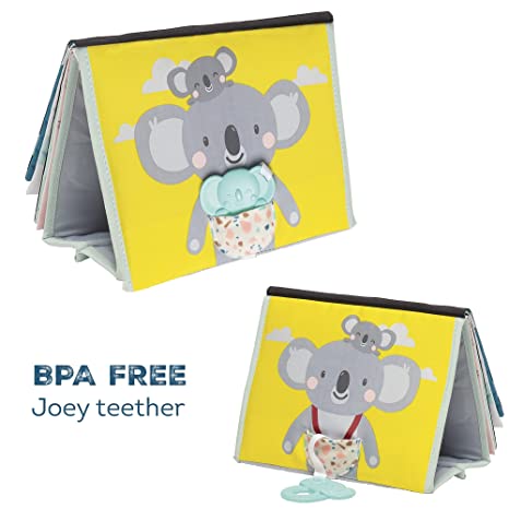 Taf Toys Koala Infant Tummy-time High Contrast Soft Crinkle Activity Book with Huge Baby Safe Mirror