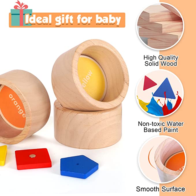 Montessori Magnetic Fishing Game - Sorting & Shape Sorter Toys for Toddlers