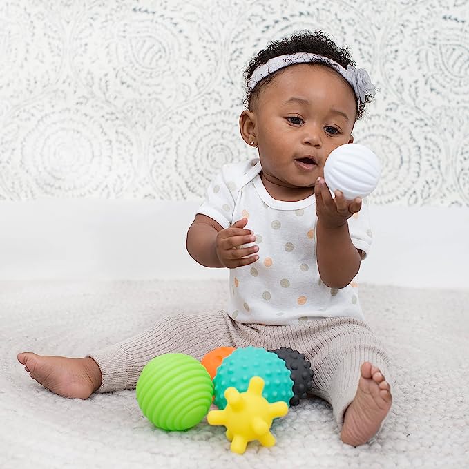 Infantino Textured Multi Ball Set - Ages 6 Months and up, 6 Piece Set