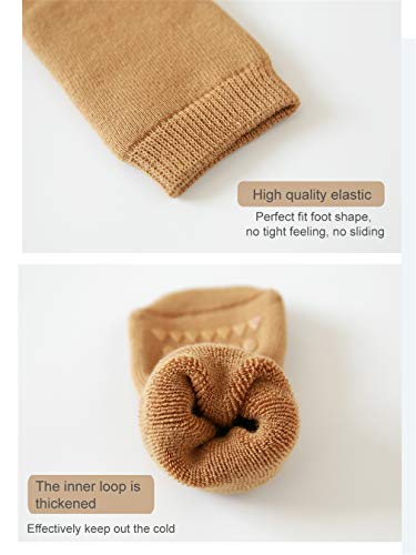 Baby Non Slip Grip Socks Toddler Knee High Anti Skid Crew Slipper Crawling Socks for Girls Boys Newborn