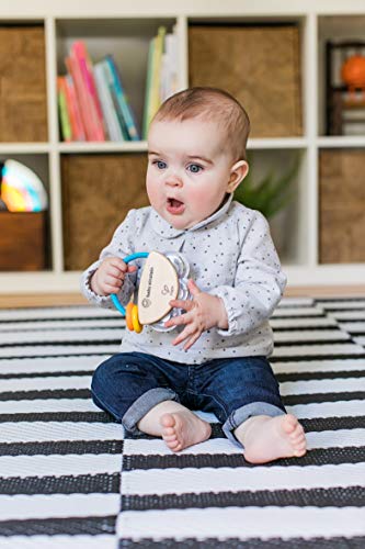 Baby Einstein Tiny Tambourine Wooden Musical Toy, Ages 3 months+