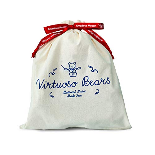 Vosego Amadeus Mozart Virtuoso Bear | 40 mins Classical Music for Babies | 15″ Award Winning Musical Soft Toy | Educational Toy for Infants Kids Adults