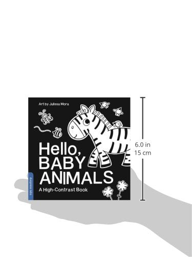 Hello, Baby Animals: A Durable High-Contrast Black-and-White Board Book for Newborns and Babies