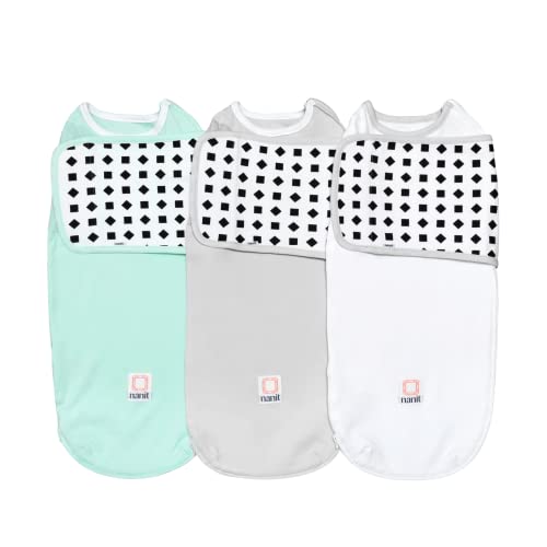 Nanit Breathing Wear Swaddle 3-Pack - The Ultimate Solution to Monitor Your Baby's Breathing Motion