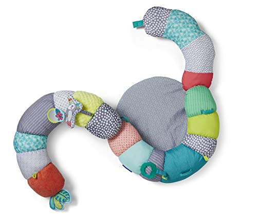 Infantino 2-in-1 Tummy Time & Seated Support - for Newborns and Older Babies, with Detachable Support Pillow and Toys, for Development of Strong Head and Neck Muscles