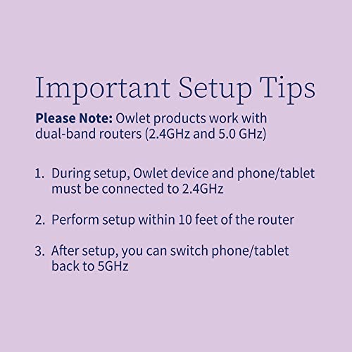 Owlet Dream Sock - Smart Baby Monitor View Heart Rate and Average Oxygen O2 as Sleep Quality Indicators