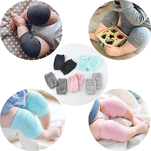 BOSONER Baby Crawling Anti-Slip Knee Pads - 5 Pairs