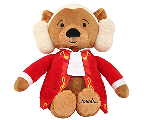 Vosego Amadeus Mozart Virtuoso Bear | 40 mins Classical Music for Babies | 15″ Award Winning Musical Soft Toy | Educational Toy for Infants Kids Adults