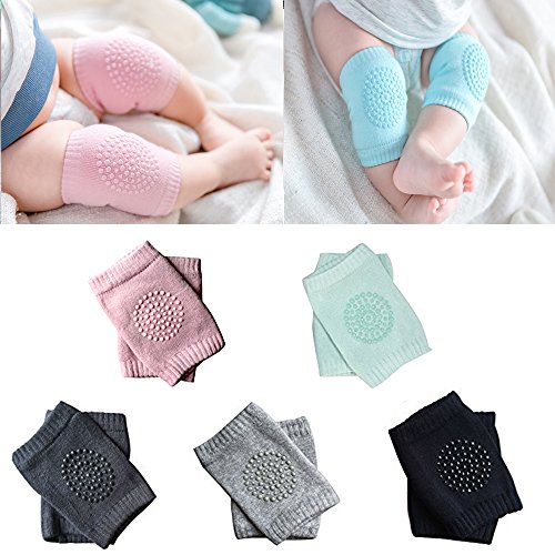 BOSONER Baby Crawling Anti-Slip Knee Pads - 5 Pairs