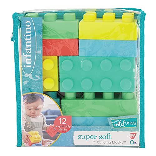 Infantino Super Soft Building Blocks, Easy-to-Hold for Babies & Toddlers