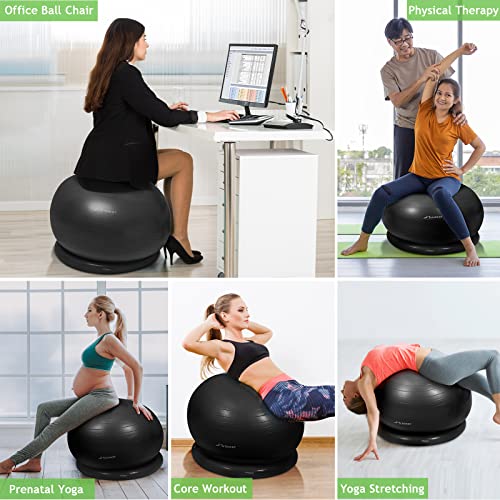 Trideer Ball Chair Yoga Ball with Base
