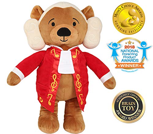 Vosego Amadeus Mozart Virtuoso Bear | 40 mins Classical Music for Babies | 15″ Award Winning Musical Soft Toy | Educational Toy for Infants Kids Adults