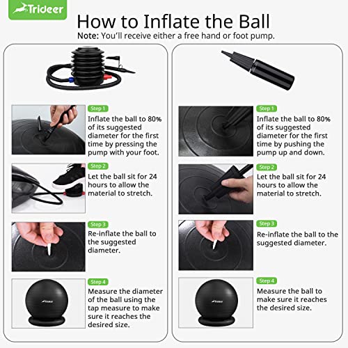 Trideer Ball Chair Yoga Ball with Base