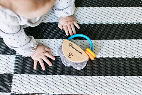 Baby Einstein Tiny Tambourine Wooden Musical Toy, Ages 3 months+