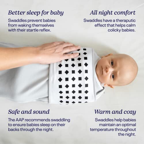 Nanit Breathing Wear Swaddle 3-Pack - The Ultimate Solution to Monitor Your Baby's Breathing Motion