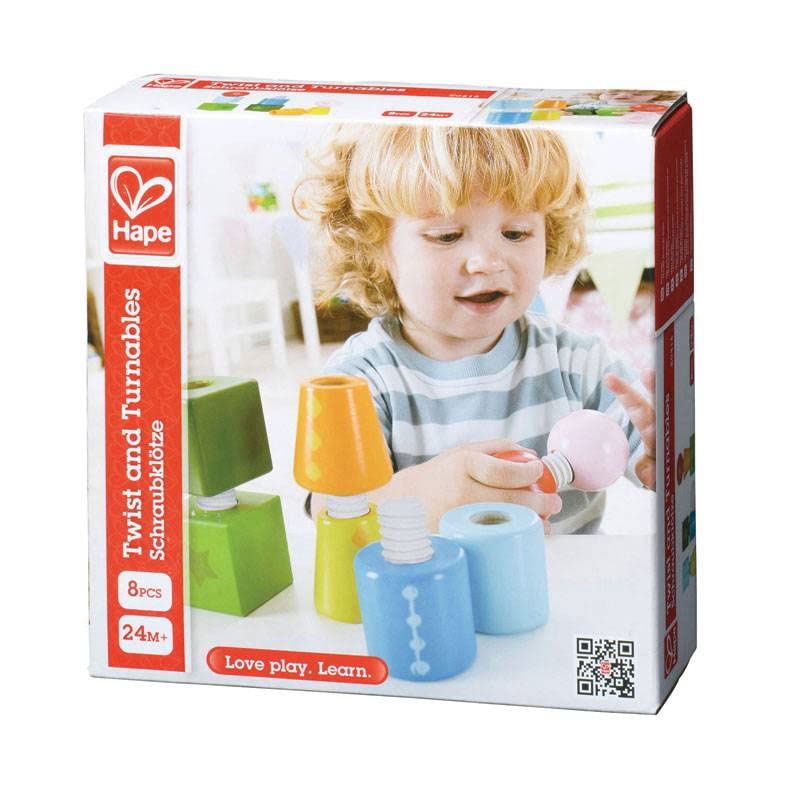 Hape Twist and Turnables Wooden Building Block Learning Set