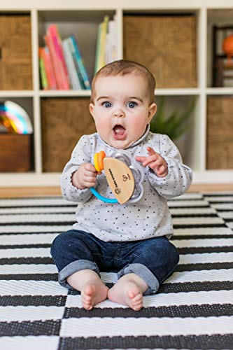 Baby Einstein Tiny Tambourine Wooden Musical Toy, Ages 3 months+