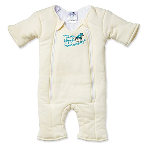 Baby Merlin's Magic Sleepsuit - 100% Cotton Baby Transition Swaddle - Baby Sleep Suit - Cream - 3-6 Months