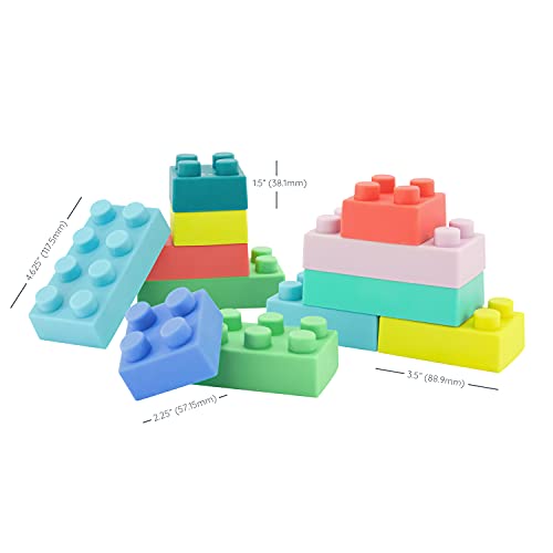 Infantino Super Soft Building Blocks, Easy-to-Hold for Babies & Toddlers