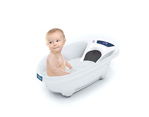 AquaScale 3-in-1 Digital Scale, Water Thermometer and Infant Tub (White - V3)
