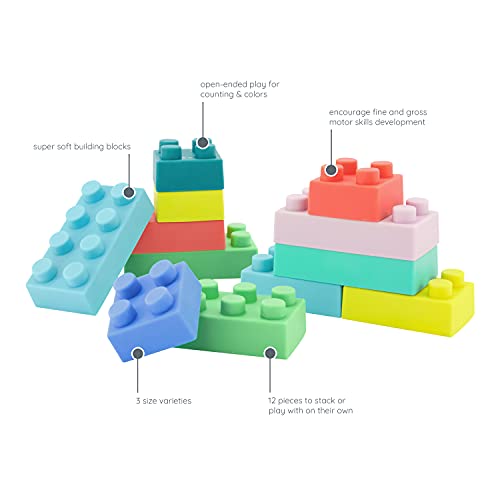 Infantino Super Soft Building Blocks, Easy-to-Hold for Babies & Toddlers