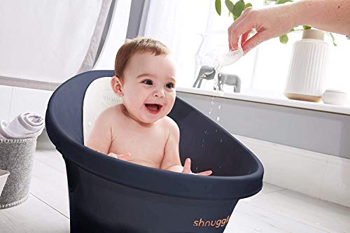 Shnuggle Baby Bath Tub w/ Baby Bum Bump Support & Cozy Foam Back