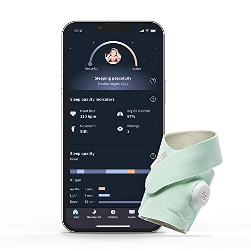 Owlet Dream Sock - Smart Baby Monitor View Heart Rate and Average Oxygen O2 as Sleep Quality Indicators
