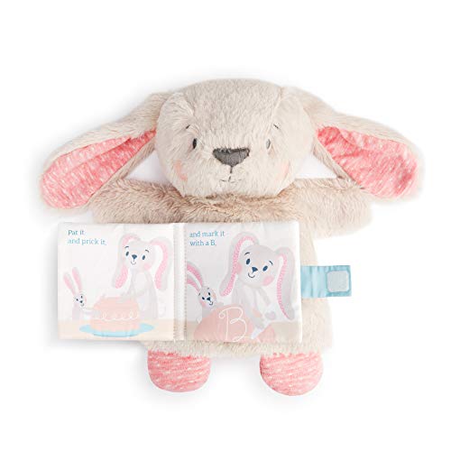 Demdaco Pat A Cake Creamy Floppy Eared Bunny Puppet 9.5 x 3.5 Plush Children's Soft Book Toy