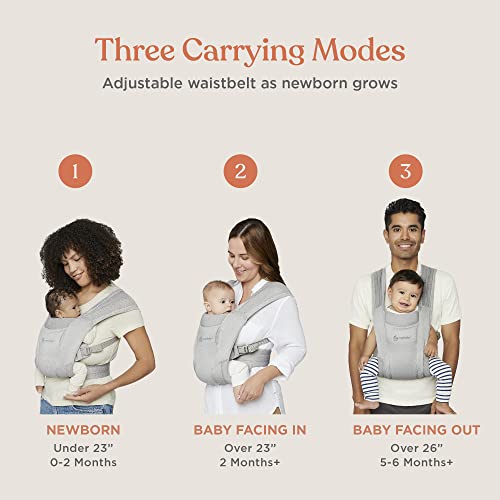 Ergobaby Embrace Cozy Newborn Baby Wrap Carrier (7-25 Pounds), Multiple Materials and Colors