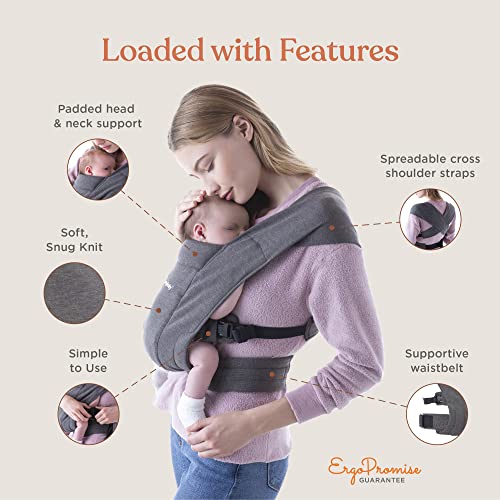 Ergobaby Embrace Cozy Newborn Baby Wrap Carrier (7-25 Pounds), Multiple Materials and Colors