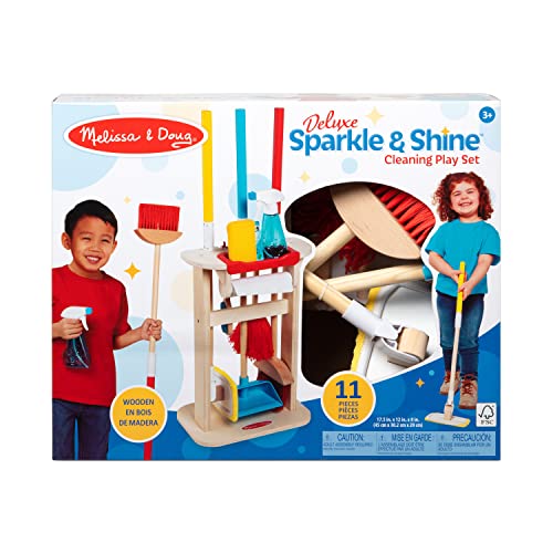 Melissa & Doug Toddler Sparkle & Shine Cleaning Play Set (11 Pieces)