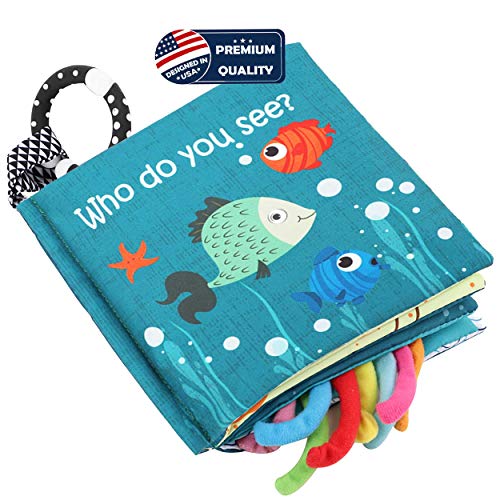 Bebe Educational Fish Baby Soft Book - Stimulate Language and Motor Skills