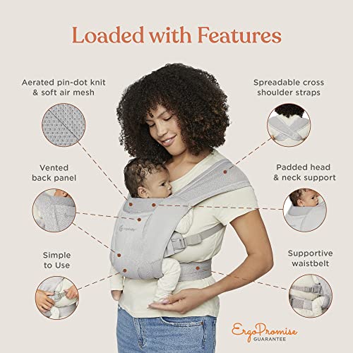 Ergobaby Embrace Cozy Newborn Baby Wrap Carrier (7-25 Pounds), Multiple Materials and Colors