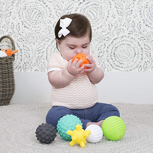 Infantino Textured Multi Ball Set -  Ages 6 Months and up, 6 Piece Set