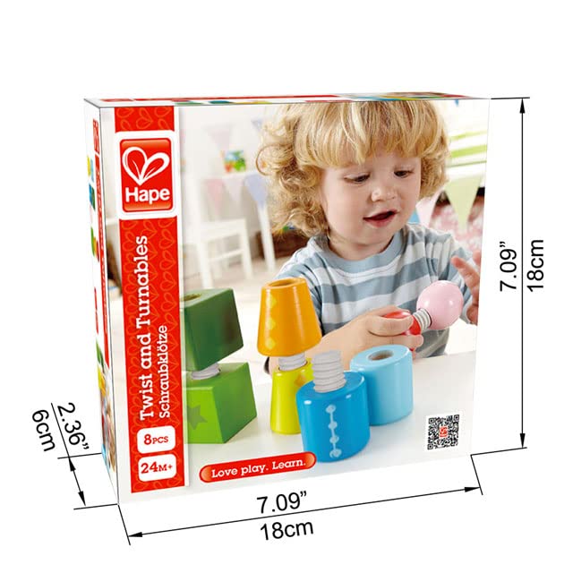 Hape Twist and Turnables Wooden Building Block Learning Set
