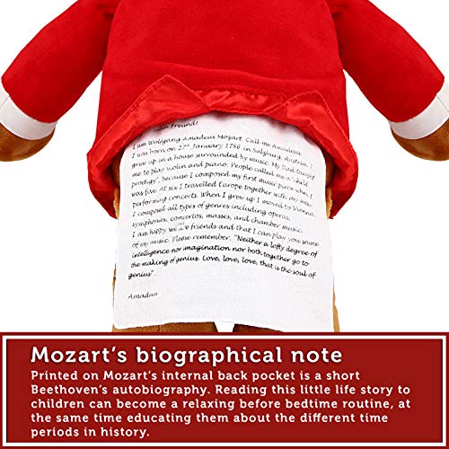 Vosego Amadeus Mozart Virtuoso Bear | 40 mins Classical Music for Babies | 15″ Award Winning Musical Soft Toy | Educational Toy for Infants Kids Adults