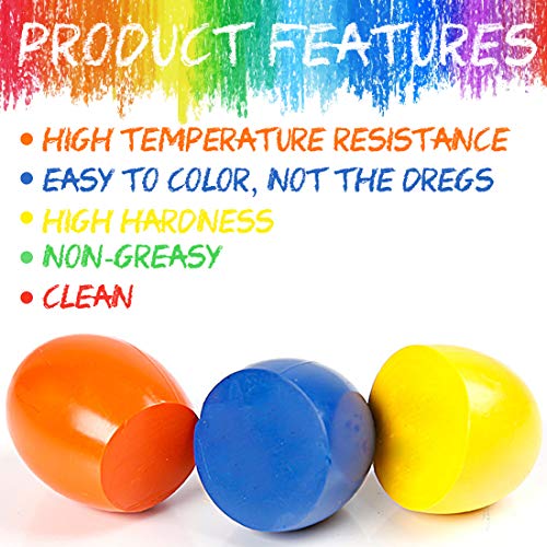 Egg-Shaped Washable Crayons for Toddlers, 9 Colors